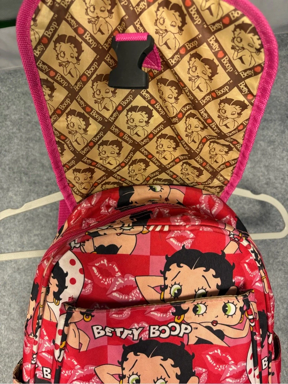 Betty Boop Pink Red Y2K All Over Print Backpack